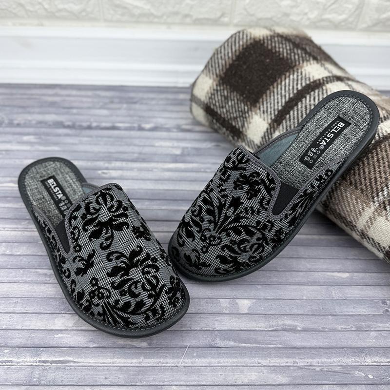 Тапочки кімнатні жіночі закриті Е-00128-1 p. 39 24,5-25 см Чорний (107669121)