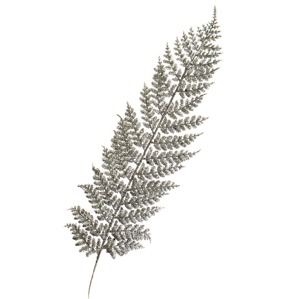 Ветка декоративная папоротник 5 шт. Серебристый (8002-013)