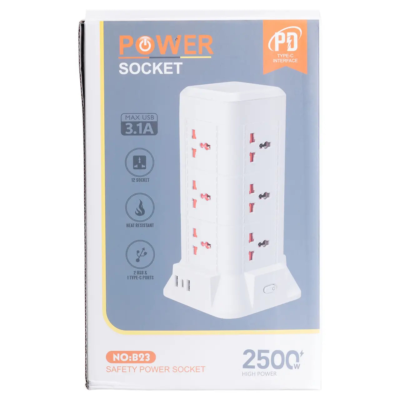 Мережевий фільтр із захистом Lugi 9 розеток з лампою 2 USB 1 Type-C 4,8 м (c5d3aadb) - фото 9 Мережевий фільтр із захистом Lugi 9 розеток з лампою 2 USB 1 Type-C 4,8 м (c5d3aadb) - фото 9