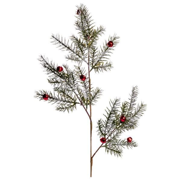 Гілка декоративна Yes! Fun хвойна з червоними намистинками 70 см (974575) Гілка декоративна Yes! Fun хвойна з червоними намистинками 70 см (974575)