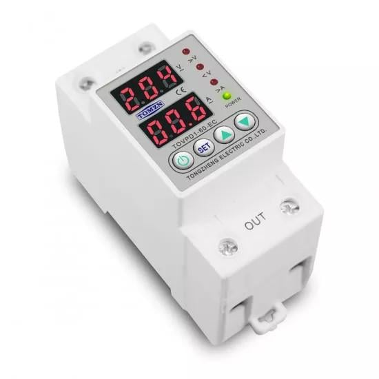 Реле контроля TOVPD1-60-EC 60A на DIN рейке 220В 60A 230V LED Белый (30101763)
