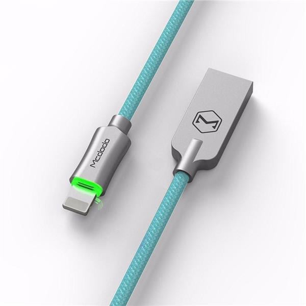 Кабель MCDODO CA-390 Smart Lightning для зарядки с автоотключением 1,2 м LED Голубой (SUN3723) Кабель MCDODO CA-390 Smart Lightning для зарядки с автоотключением 1,2 м LED Голубой (SUN3723)