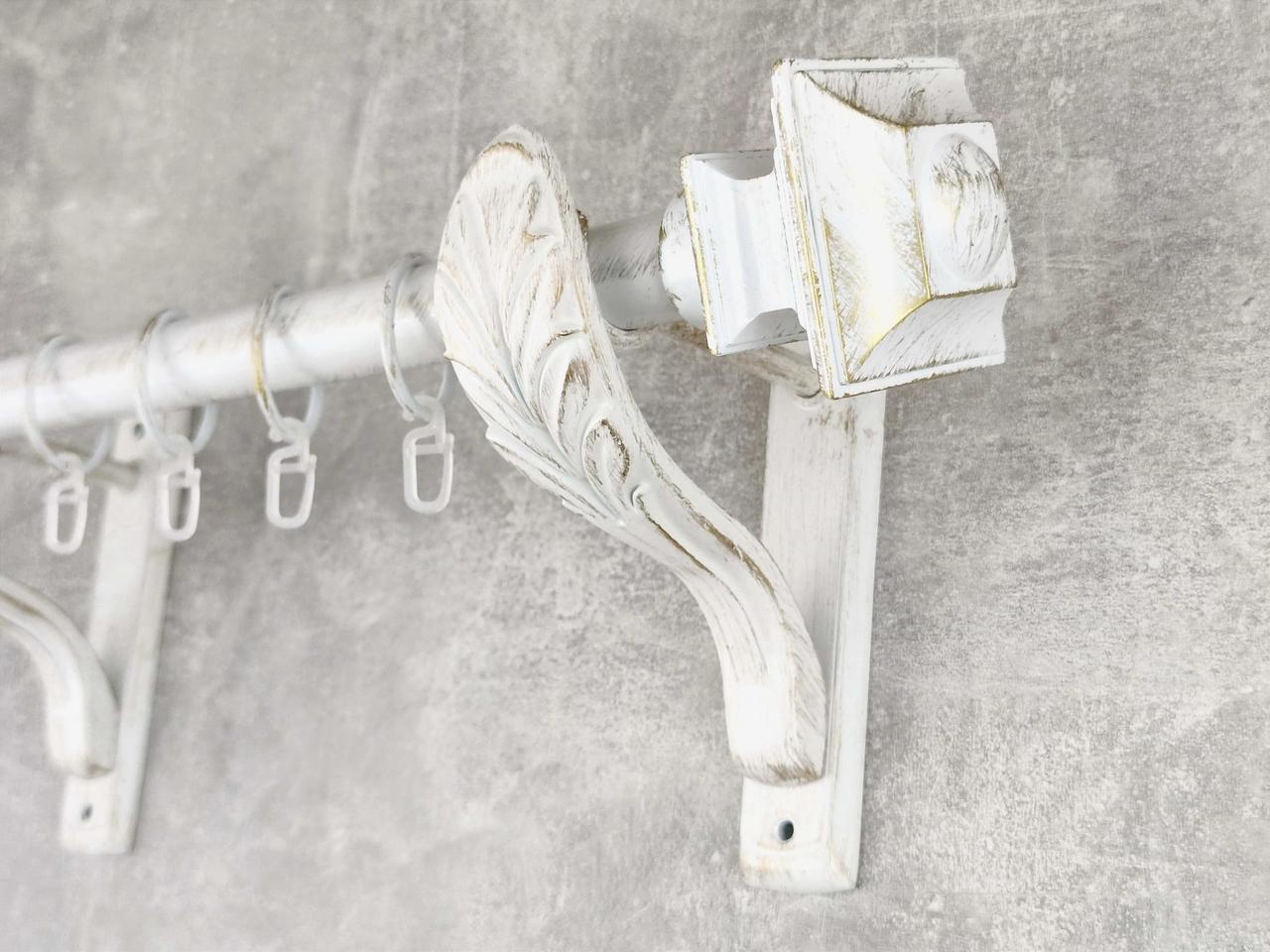 Карниз MStyle металлический для штор однорядный Борджеза 25 мм гладкий 200 см Белое золото (5019158)