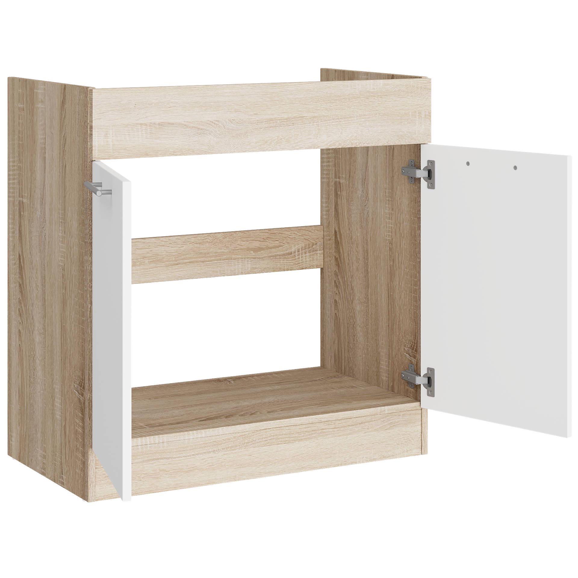 Шафа кухонна нижня без стільниці Еверест Еко під мийку 800 80х46х82 см Дуб Сонома/Білий (09079) - фото 2 Шафа кухонна нижня без стільниці Еверест Еко під мийку 800 80х46х82 см Дуб Сонома/Білий (09079) - фото 2