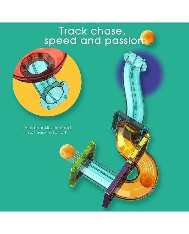 Конструктор магнітний Magnetic DIY CH1034 47 ел. з кульками Різнокольоровий (17615171) - фото 4