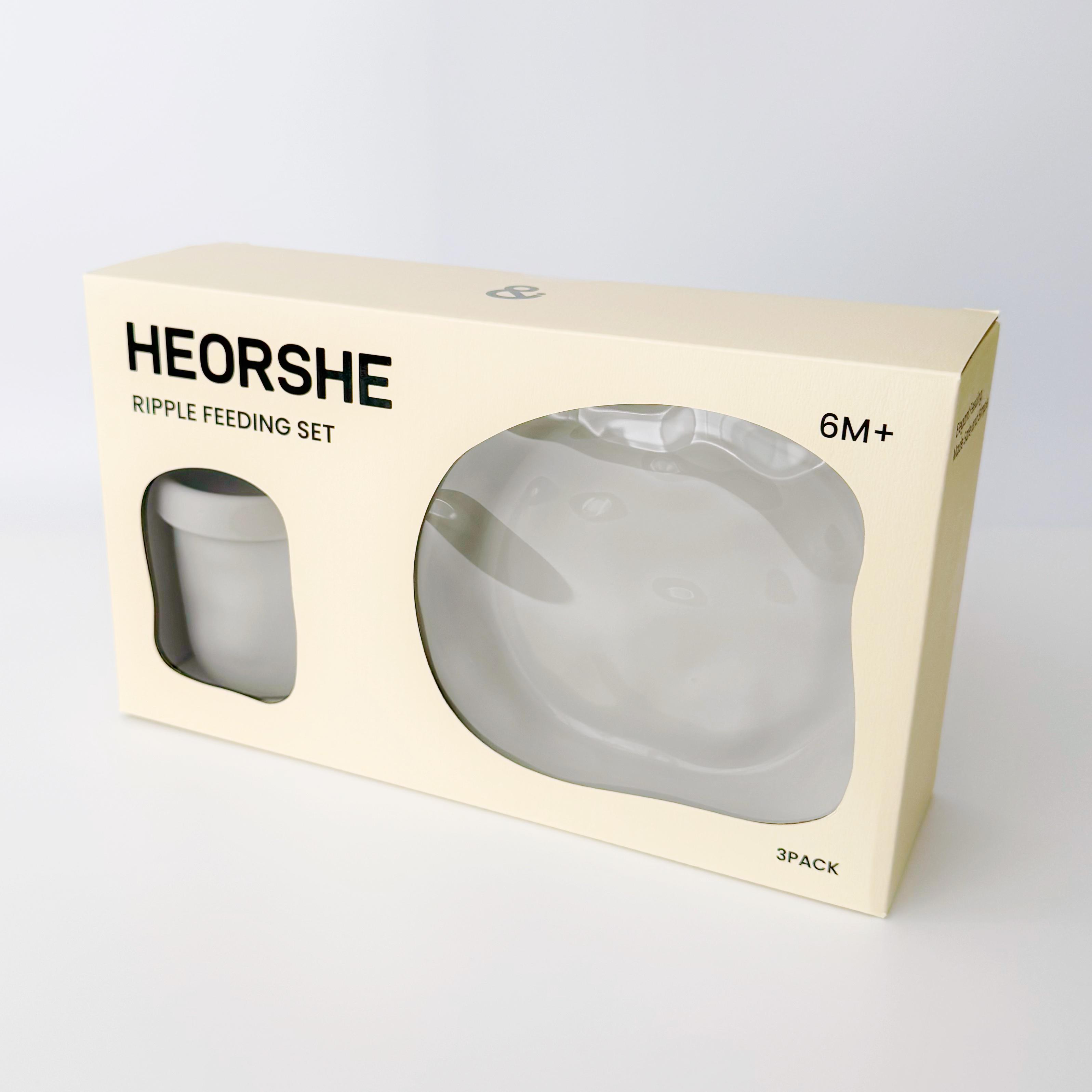Набор для кормления HEORSHE Ripple Gray - фото 5 Набор для кормления HEORSHE Ripple Gray - фото 5
