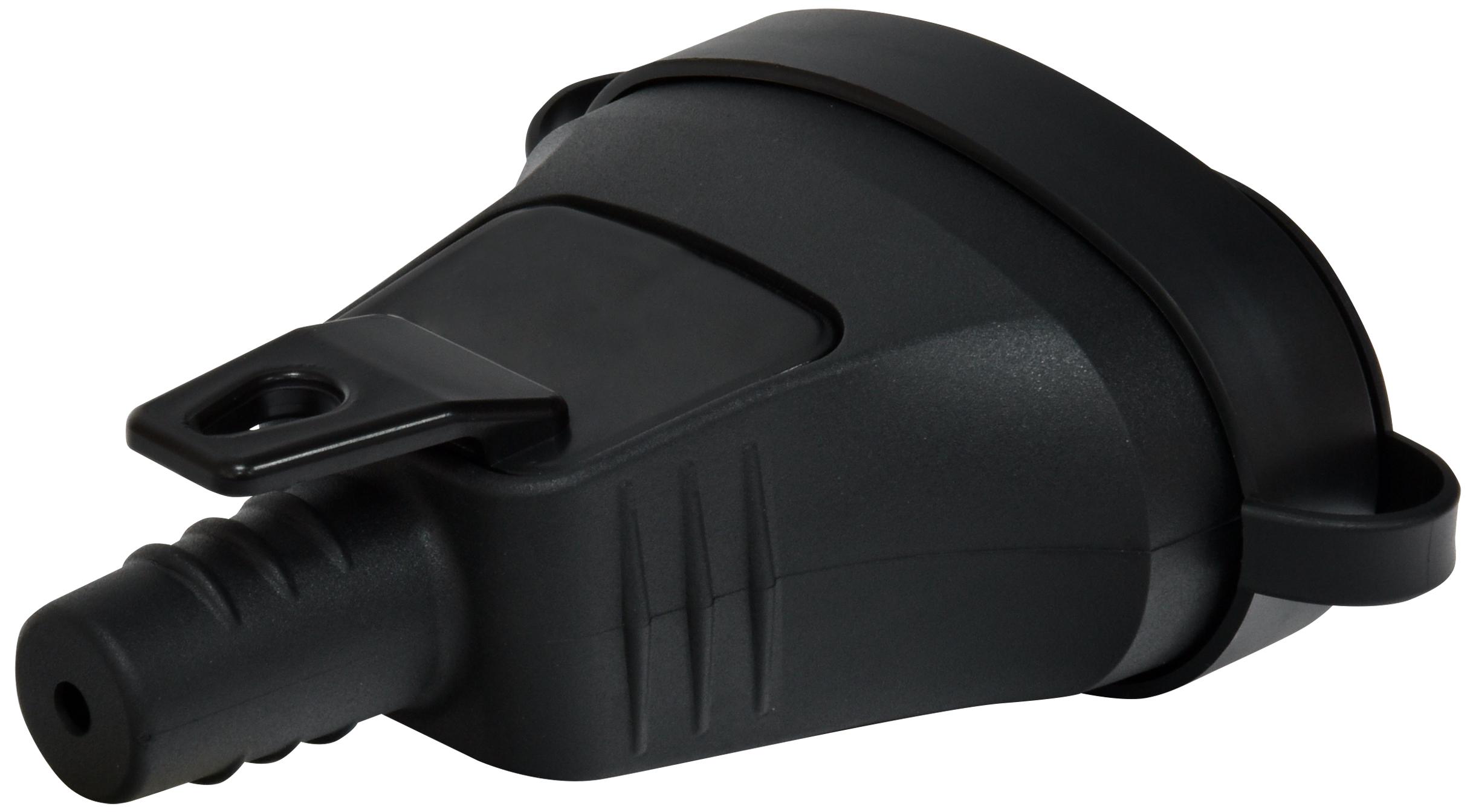 Розетка кабельна ETI ERS-2C подвійна із заземленням каучук із кришкою IP44 Чорний (4481013) - фото 3