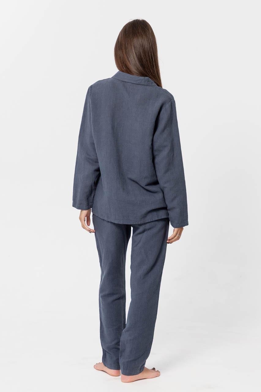 Штаны женские домашние Lotus Home Bruma из льна XL Синий (26843111) - фото 8 Штаны женские домашние Lotus Home Bruma из льна XL Синий (26843111) - фото 8