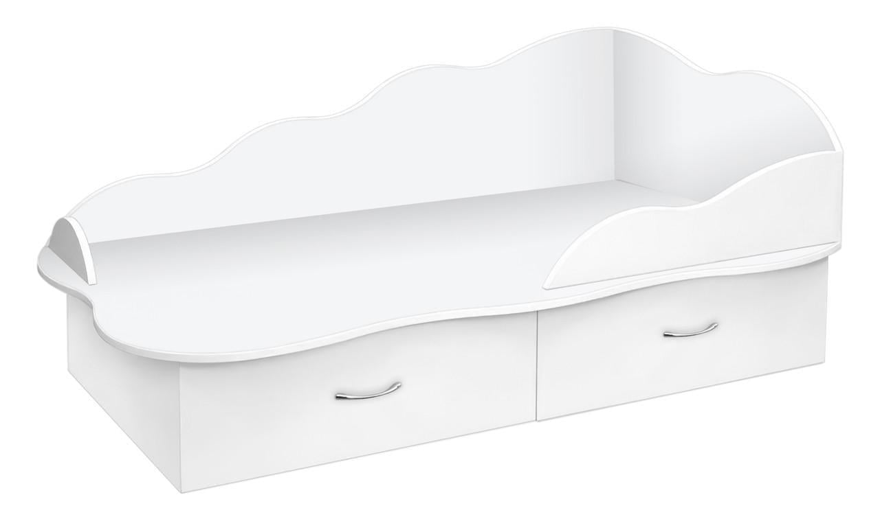 Ліжко односпальне МАКСІ-МЕблі Мрія 1600х700 Білий гладкий (9965) Ліжко односпальне МАКСІ-МЕблі Мрія 1600х700 Білий гладкий (9965)