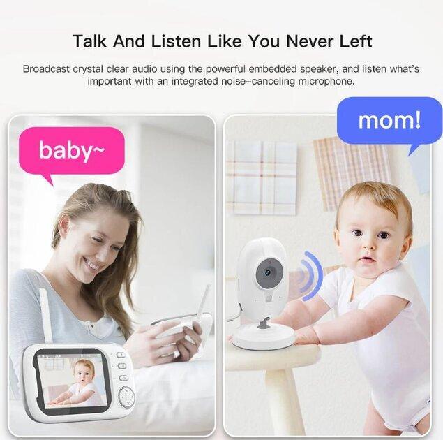 Відеоняня Baby Monitor ABM600 з датчиком звуку з портативним дисплеєм та вимірюванням температури - фото 10