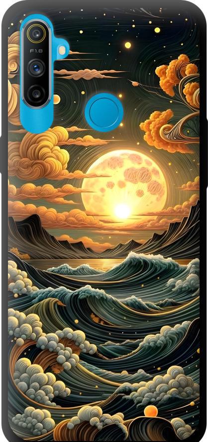 Чехол на Realme C3 Арт волны (6332b-1889-42517)