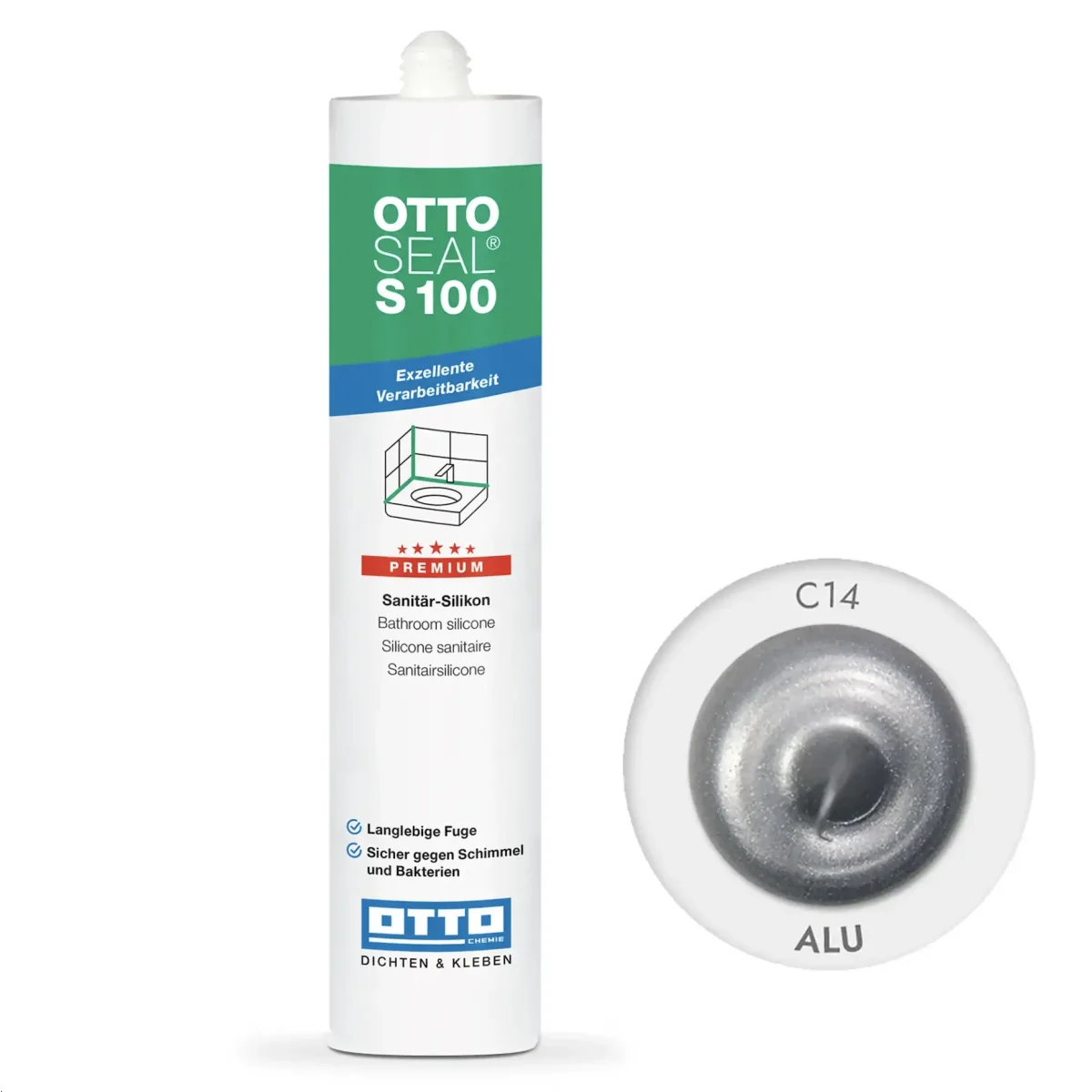 Силиконовый герметик OTTOSEAL S100 300 мм С14 alu (S100C14) Силиконовый герметик OTTOSEAL S100 300 мм С14 alu (S100C14)