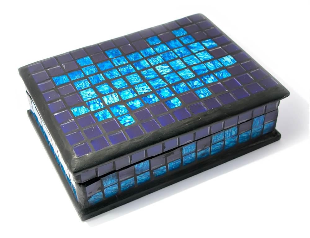 Шкатулка для украшений мозаичная 18х13х5,5 см