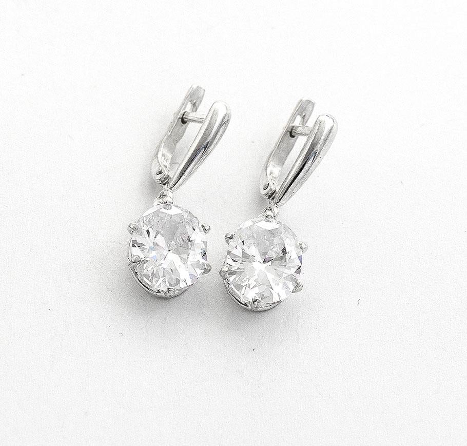 Серьги серебряные с фианитом Maxi Silver 8111 (88111)