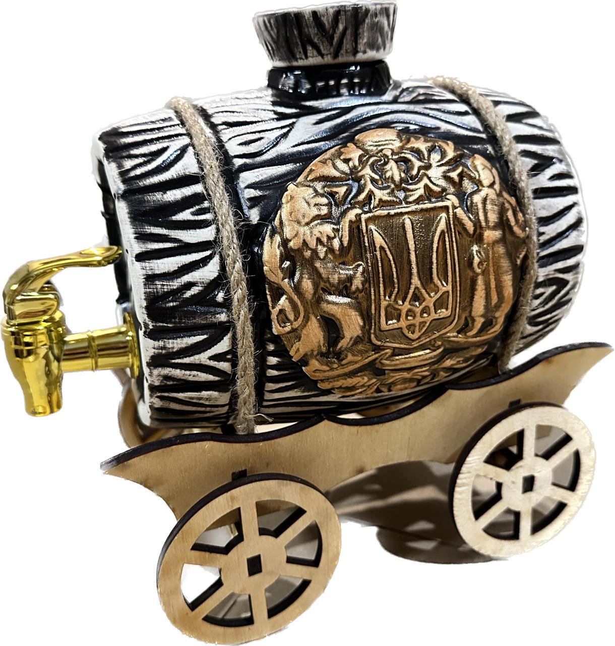 Бочонок керамический с краном декором Герб 3 л - фото 2 Бочонок керамический с краном декором Герб 3 л - фото 2