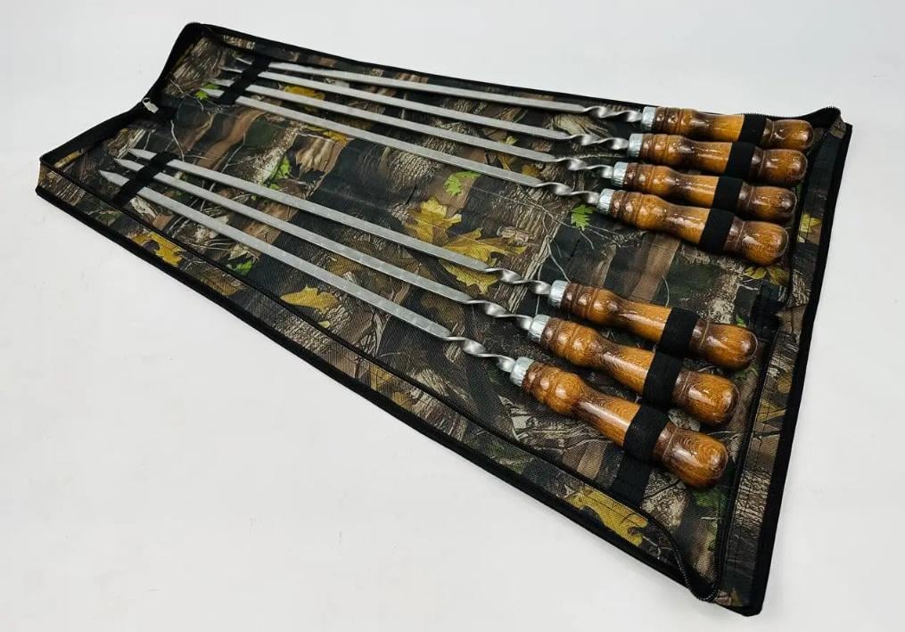 Набір шампурів Кізляр 7 шт. чохол-книжка (21-10-NB-2270) - фото 2 Набір шампурів Кізляр 7 шт. чохол-книжка (21-10-NB-2270) - фото 2