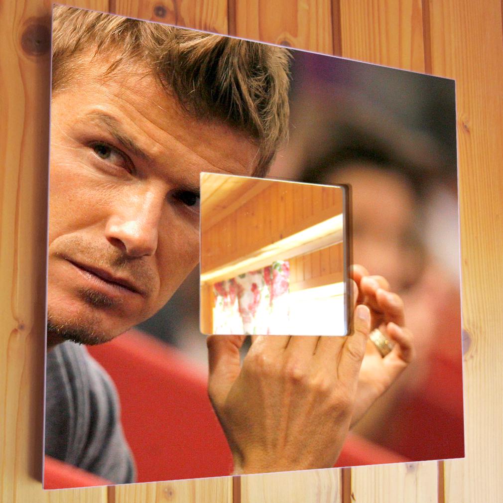 Зеркало декоративное с фото Дэвид Бекхэм 260х260 мм (M03095)