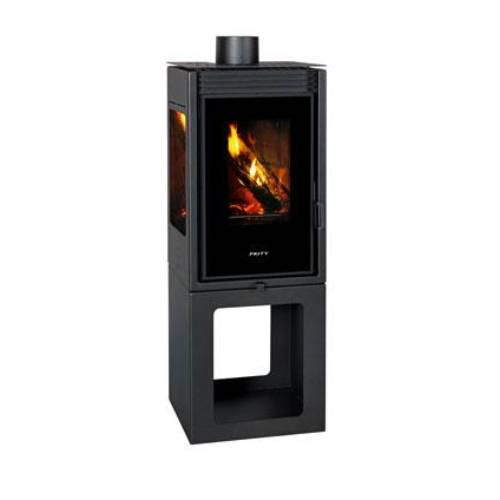 Печь на дровах буржуйка PRITY PMV3-TV 11 кВт трехсторонняя