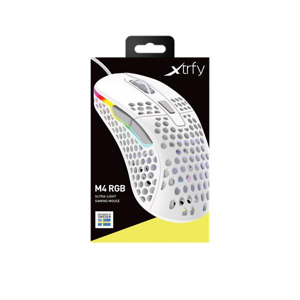 Мишка ігрова провідна Xtrfy Cherry M4 з RGB Білий (XG-M4-RGB-White) - фото 4