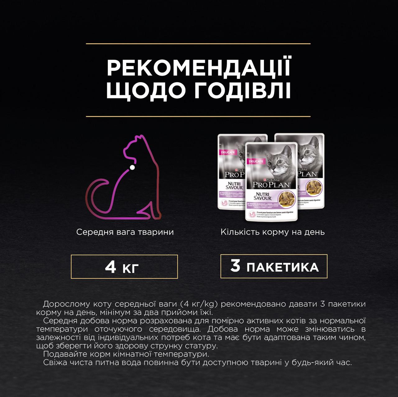 Корм влажный Purina Pro Plan Delicate для котов с индейкой с чувствительным пищеварением 85 гр 30 шт. (10770704) - фото 7