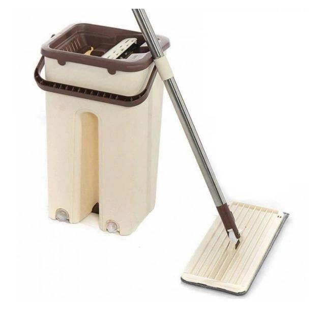 Швабра з відром Supretto Scratch Cleaning Mop Бежевий (DR017676)