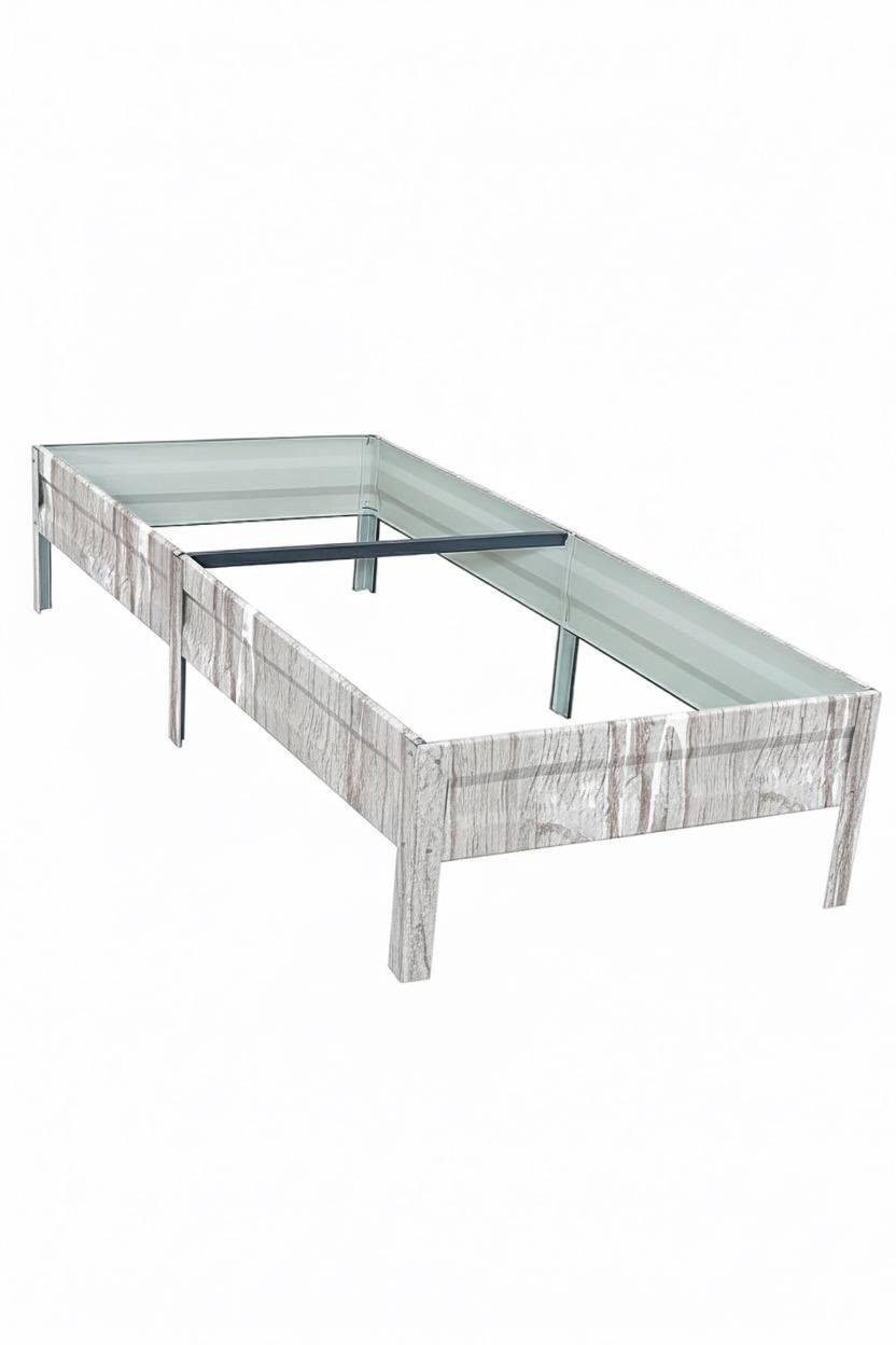 Грядка оцинкована SIMBUD 2х1х0,2 м Білий дуб 3д