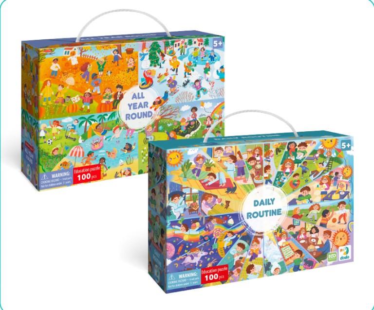 Набір пазлів DoDo Увесь рік 300607 та Розпорядок дня 300619