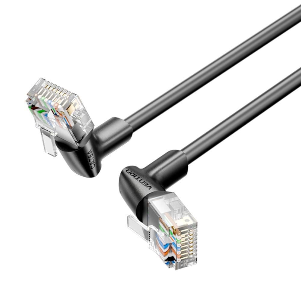 Патч-корд поворотный Vention Cat6A UTP 10 м Черный (IBSBL)
