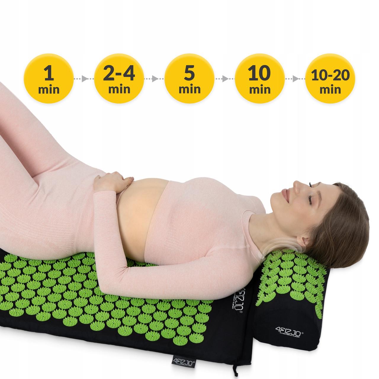 Килимок акупунктурний з валиком 4fizjo Classic Mat XL аплікатор Кузнєцова Black/Green (P-5907222931769) - фото 10
