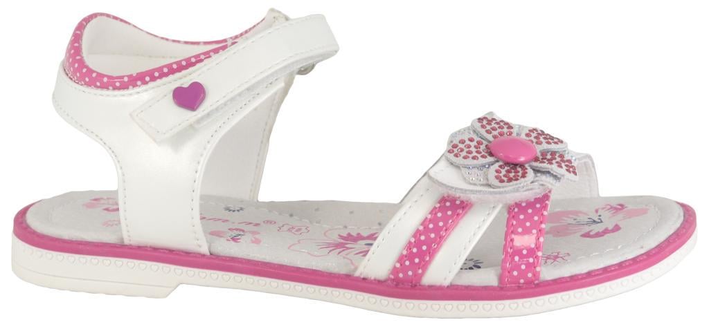 Cандали для девочек 3352 р. 30 Бело-малиновый