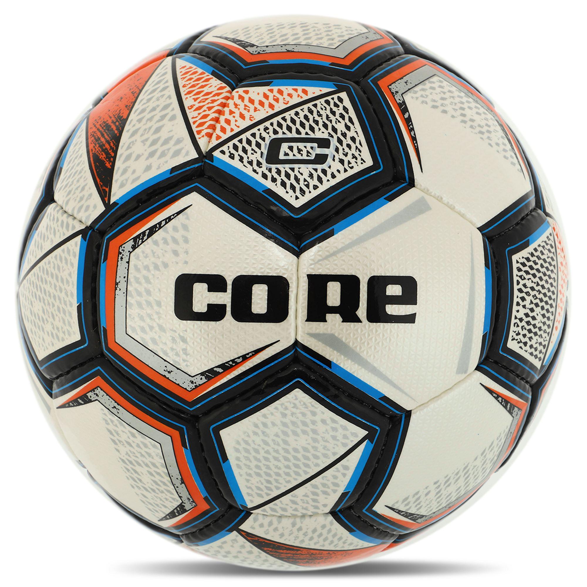 Футбольный мяч CORE DIAMOND FB-8463 PU р. 5 Белый/Красный (6936116103750)