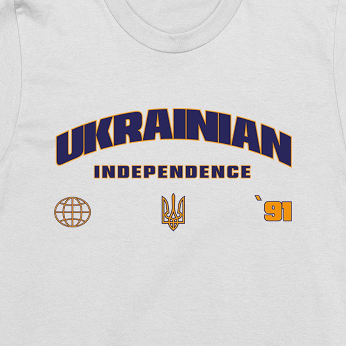 Футболка женская патриотическая Ufree с принтом "Ukranian independence" S Белый (20102-1W-S) - фото 2 Футболка женская патриотическая Ufree с принтом "Ukranian independence" S Белый (20102-1W-S) - фото 2