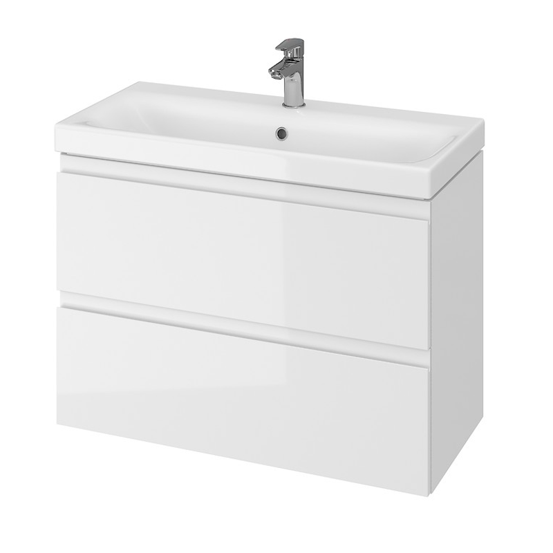 Тумба для ванной Cersanit Moduo Slim Сет B06 794x375 подвесная с умывальником Белый (SZFZ1003816661)