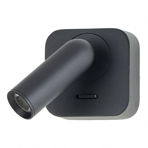 Спот Azzardo AZ5655 LUGANO SQUARE WALL BK 3 Вт/213 лм/3000K (2863)