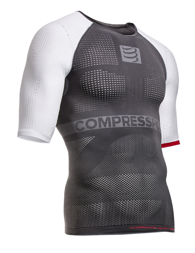 Футболка мужская для спорта Compressport On/Off Multisport Shirt SS XS Grey/White (faf3eeb9)