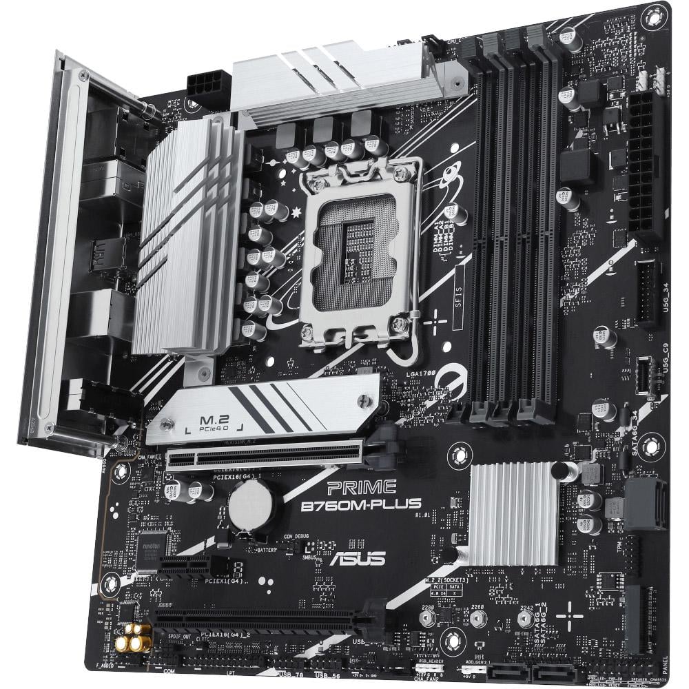 Материнська плата Asus PRIME B760M-PLUS LGA1700 4xDDR5 HDMI DisplayPort 3xPCIe 4xSATA 2xM.2 LAN 2.5Gb microATX (610351) - фото 4
