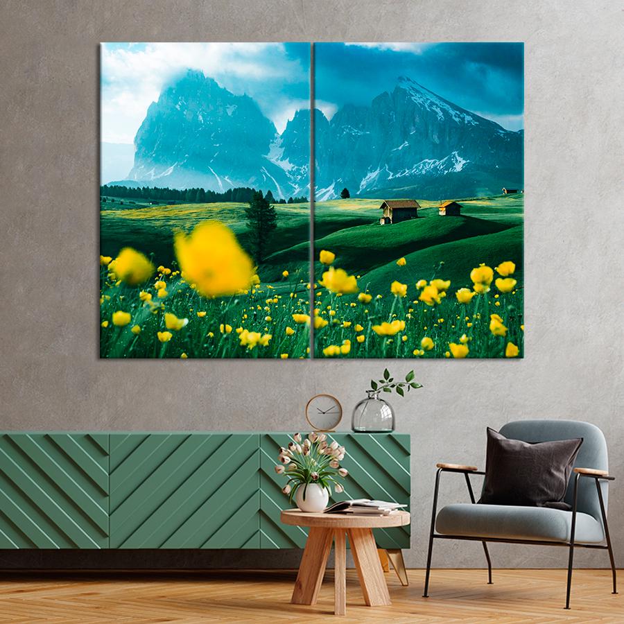 Картина природа Горный пейзаж Швейцарии 71x51 см (A1158-2)