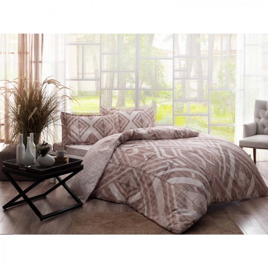 Постельное белье TAC Avril kahve v06 евро (svt-2000022264891)
