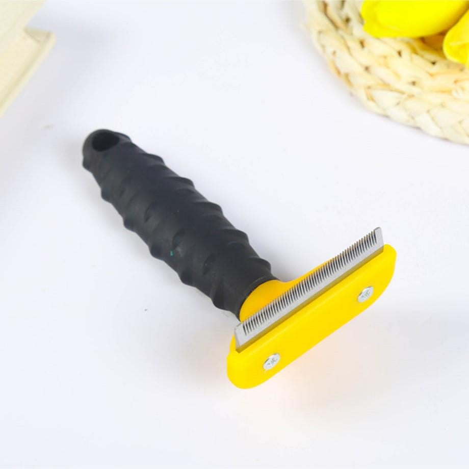 Щетка для вычесывания животных 6,8 см Желтый (401040) - фото 2 Щетка для вычесывания животных 6,8 см Желтый (401040) - фото 2