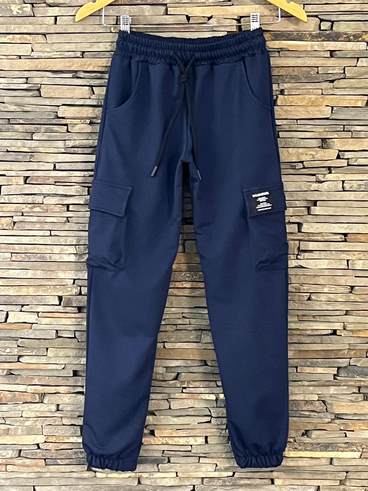 Джогери-карго дитячі для хлопчика з кишенями 164 см Синій (26127437)