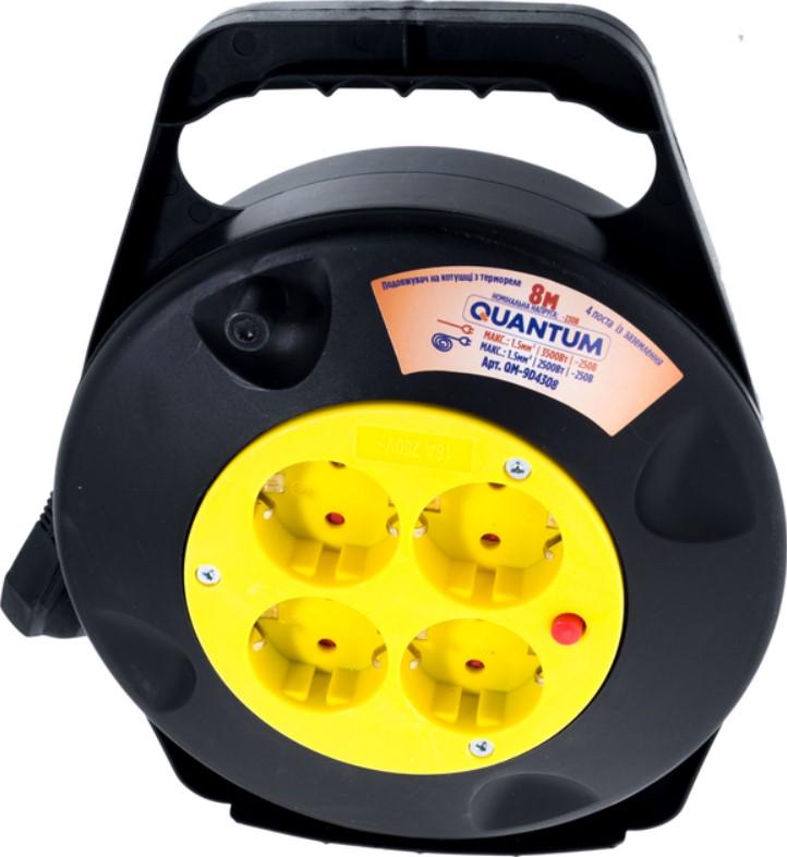 Удлинитель на катушке Quantum из термореле 4 поста с заземлением 3х1,5 16А 230B 3500 Вт 8 м 1 шт. (000003941) - фото 4 Удлинитель на катушке Quantum из термореле 4 поста с заземлением 3х1,5 16А 230B 3500 Вт 8 м 1 шт. (000003941) - фото 4