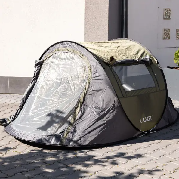 Палатка Pop-Up двухместная с автоматическим каркасом 245х145х100 см Зеленый - фото 3