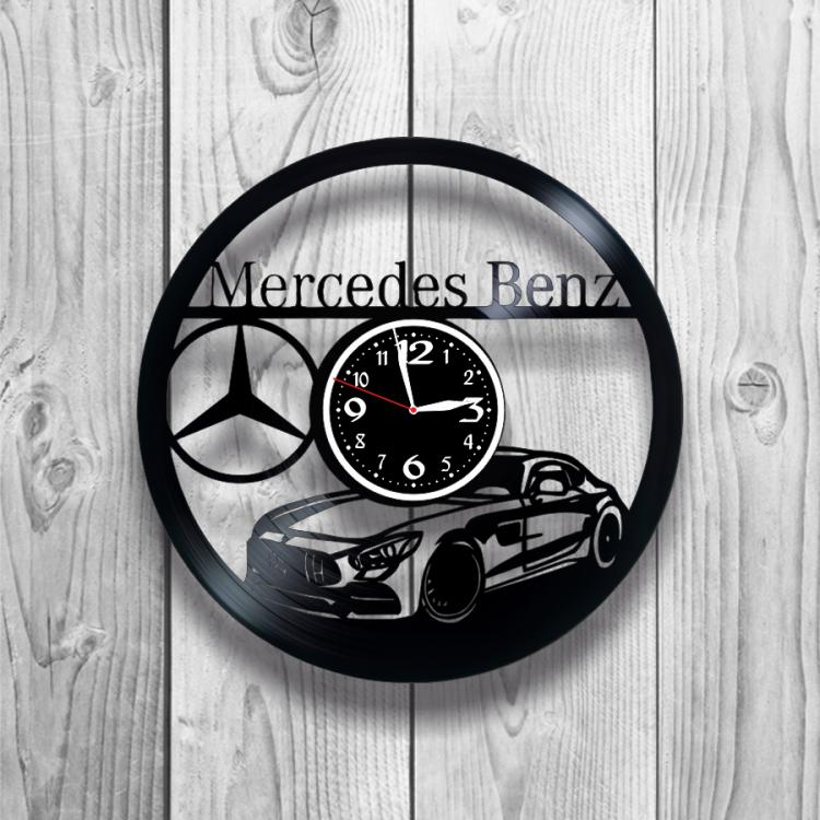 Часы настенные Mercedes-Benz 0345 из виниловой пластинки
