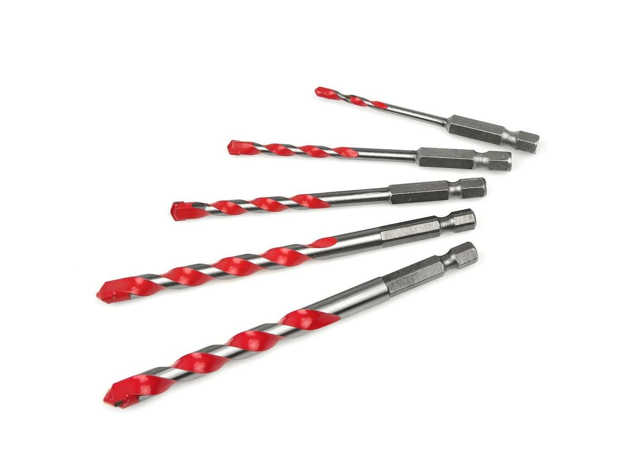 Свердла бетону GeKo з хвостовиком для шуруповерта Hex E6,3 1/4 4-10 мм 5 шт. (G38251) Свердла бетону GeKo з хвостовиком для шуруповерта Hex E6,3 1/4 4-10 мм 5 шт. (G38251)