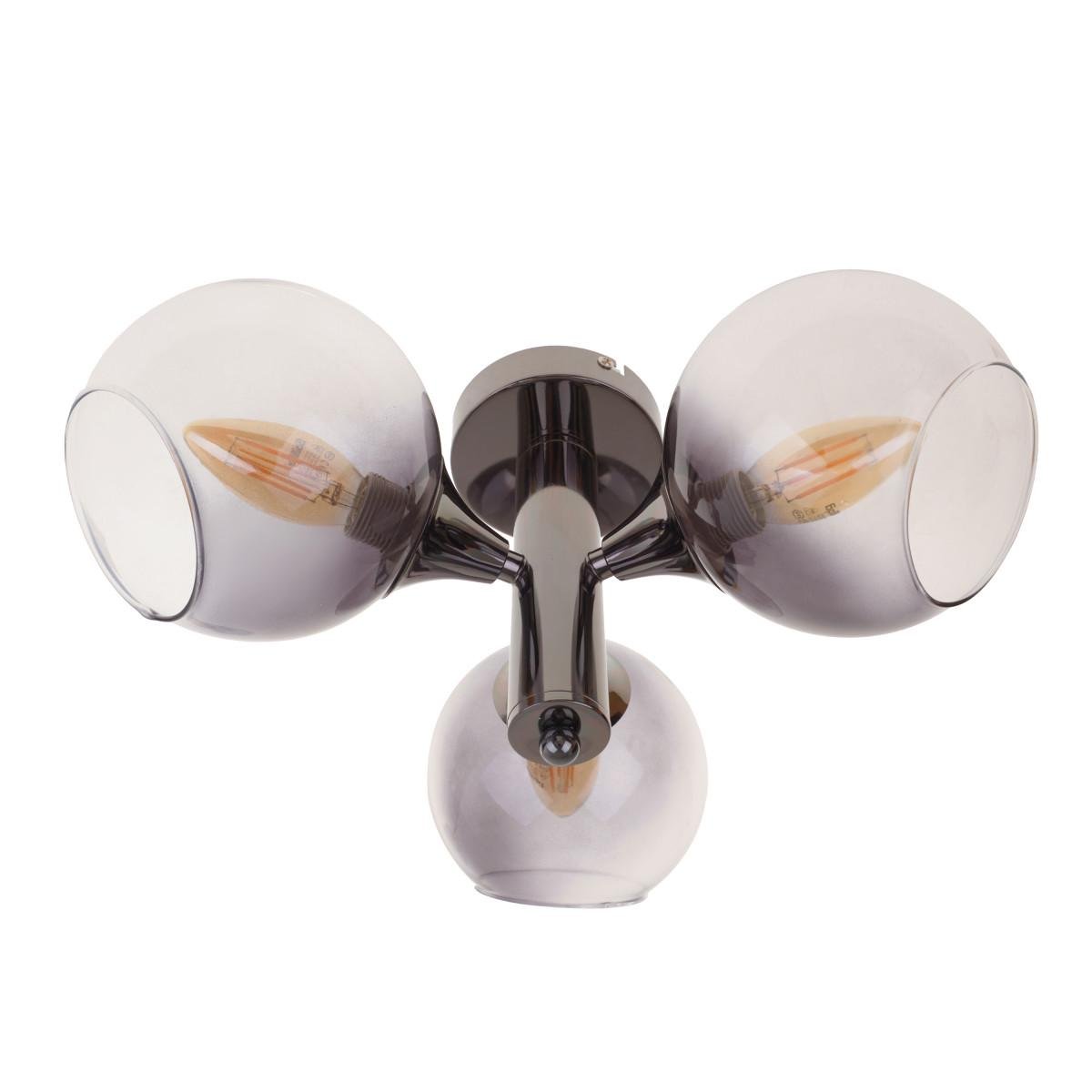 Люстра лофт Brille LK-720S/3 E14 BK+CH Черный хром