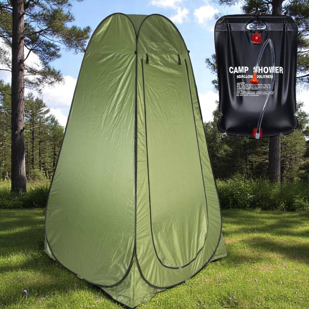 Палатка-кабинка туристическая складная 190х120х120 см с подвесным душем на 20 л Зеленый (9a0f3994) - фото 4 Палатка-кабинка туристическая складная 190х120х120 см с подвесным душем на 20 л Зеленый (9a0f3994) - фото 4