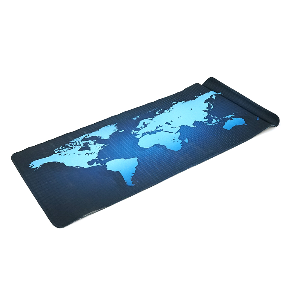 Коврик тканевый Карта мира с боковой прошивкой 2х300x700 мм Black-Blue (YUT_V5622)