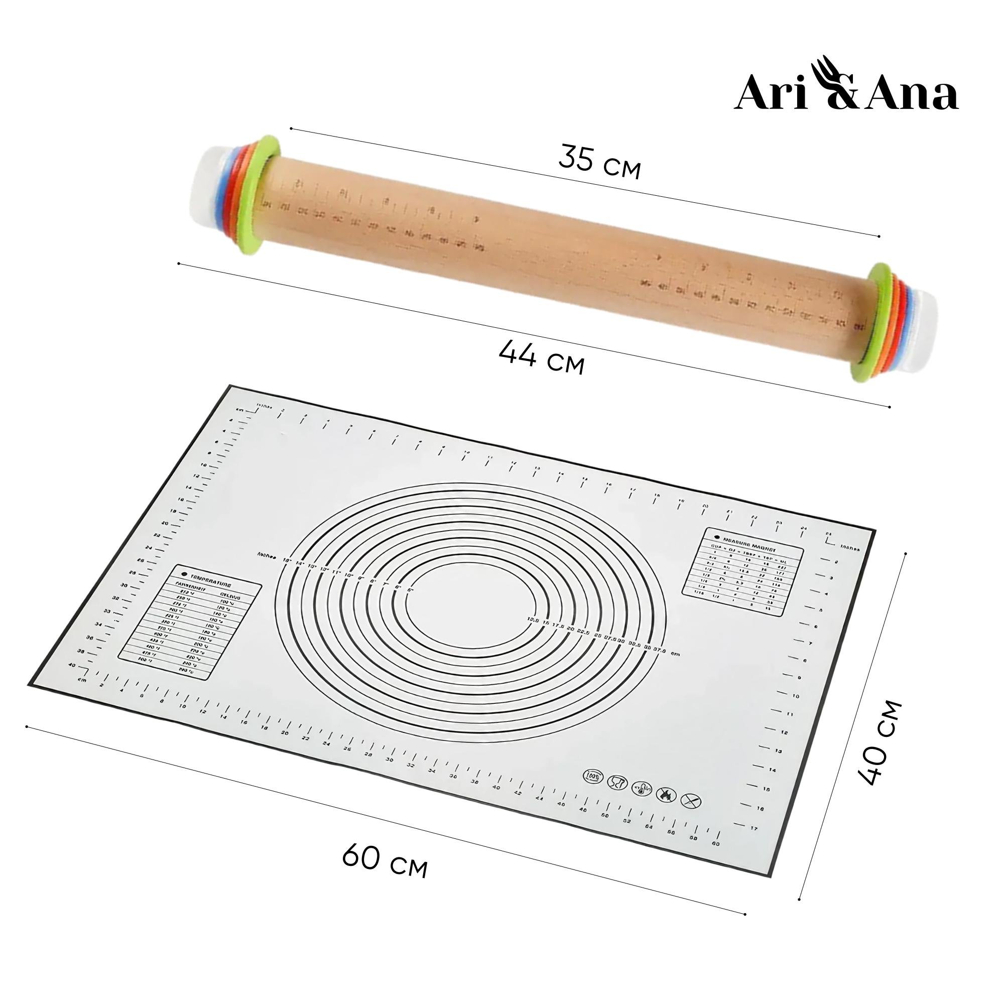 Качалка деревянная Ari/Ana с кольцами для регулировки толщины раскатки - фото 3 Качалка деревянная Ari/Ana с кольцами для регулировки толщины раскатки - фото 3