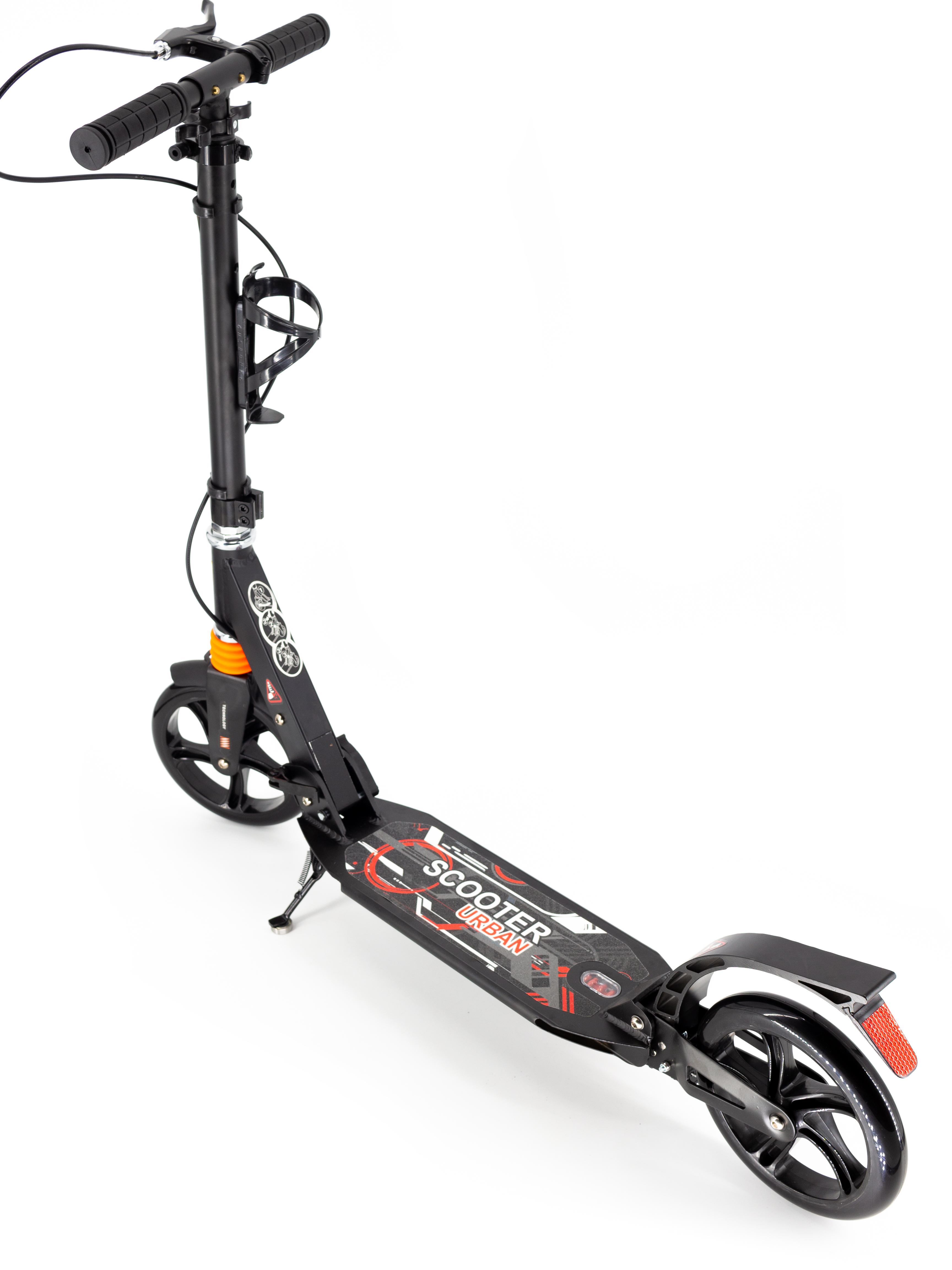 Самокат Scooter 116-C1 с клипсой и подстаканником Черный (116-C1-black) - фото 2