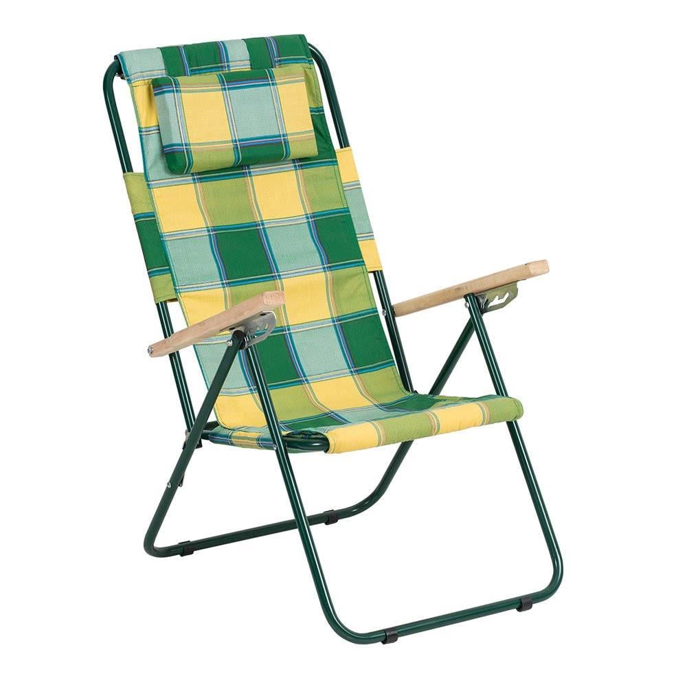 Кресло туристическое раскладное Vitan Ясень Желто-зеленая клетка (2110014)